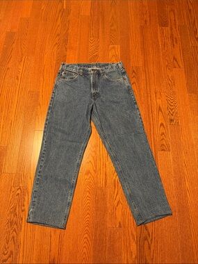 Carhartt Men's Straight-Leg Dark Blue Denim Jeans